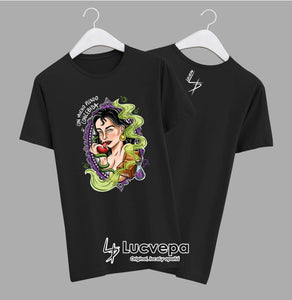 Camiseta Con mucho pecado concebida